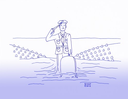 Soldier gives final salute at grave side