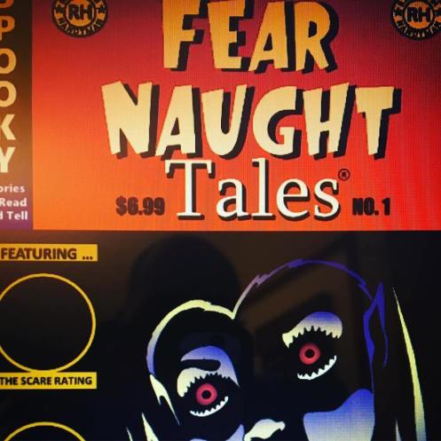 Partially revealed cover art for "Fear Naught Tales" collection of spooky stories to read and tell!